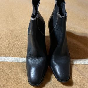 Ralph Lauren black leather booties